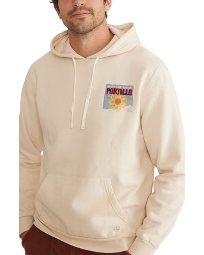 Marine Layer Archive Signature Fleece Graphic Hoodie - Natural