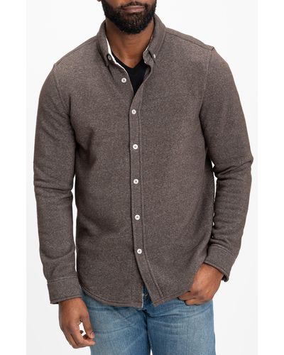 Threads For Thought Mika Fleece Button-down Shirt - Gray