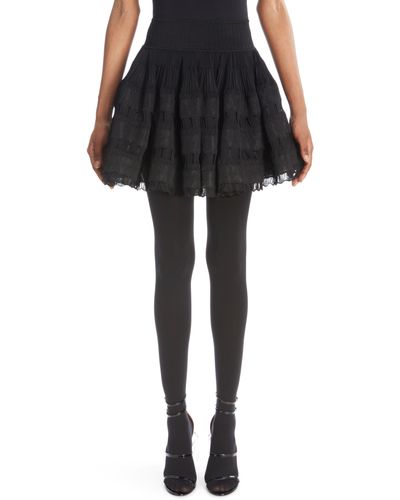 Alaïa Pointelle Crinoline Skirt - Black