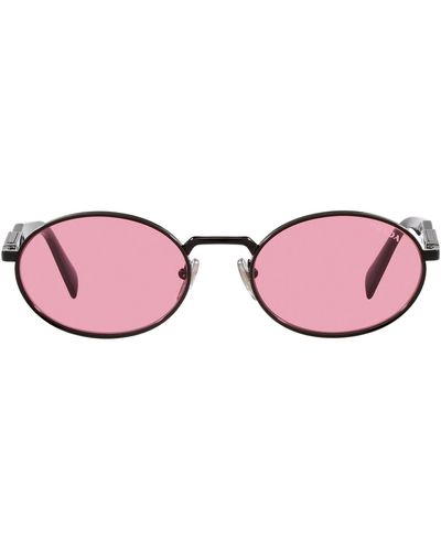 Prada 55mm Oval Sunglasses - Pink