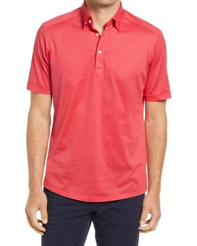 Eton Contemporary Fit Jersey Polo - Red