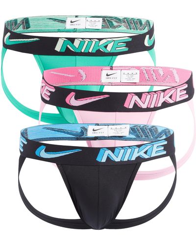 Nike Assorted 3-pack Dri-fit Essential Micro Stretch Jockstraps - Multicolor