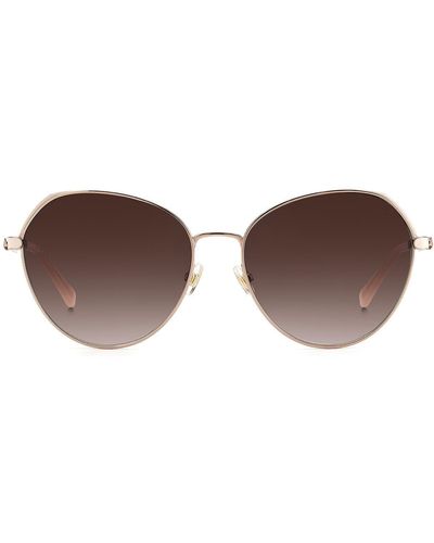 Kate Spade Octavia 59mm Gradient Round Sunglasses - Brown
