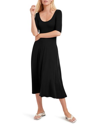 MARCELLA Innogen Jersey A-line Dress - Black