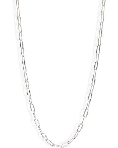 Nashelle Unity Paper Clip Chain Necklace - White