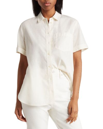 Madewell Short Sleeve Button-up Shirt - White