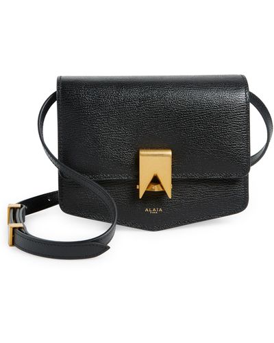 Alaïa Le Papa Leather Crossbody Bag - Black