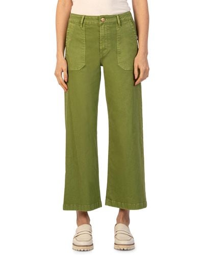 Kut From The Kloth Ankle Wide Leg Pants - Green