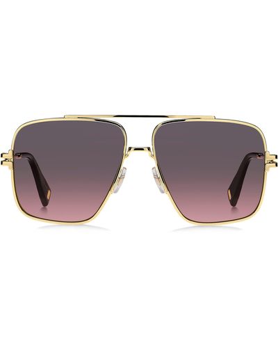 Marc Jacobs 59mm Gradient Square Sunglasses With Chain - Multicolor
