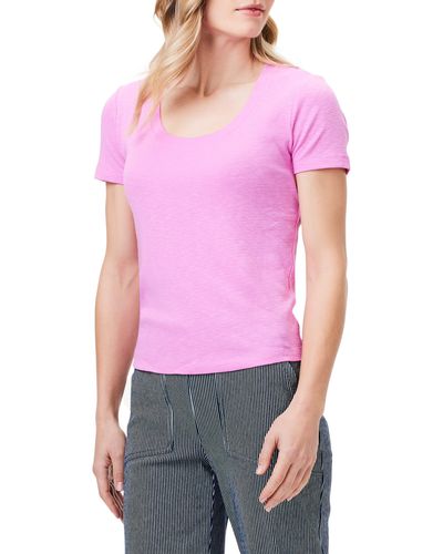 NZT by NIC+ZOE Nzt By Nic+zoe Scoop Neck Cotton Blend T-shirt - Pink