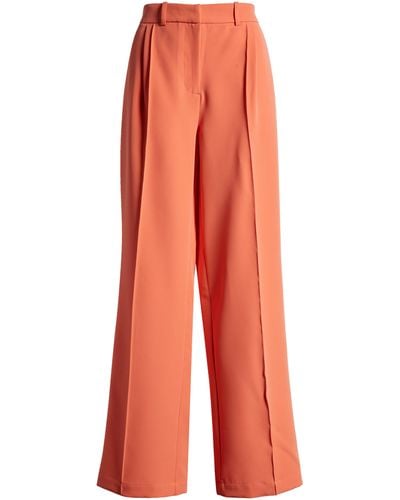 Something New Jennifer Pintuck Pleat Pants - Orange