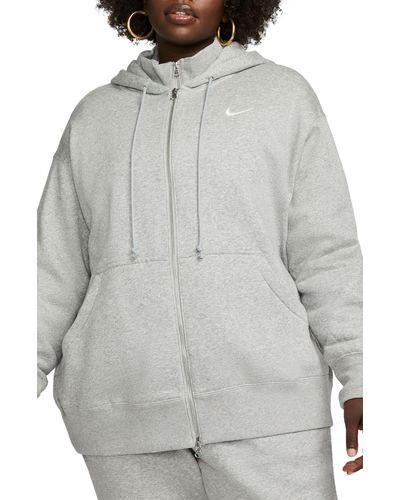 Nike Sportswear Phoenix Oversized Full Zip Hoodie - Gray