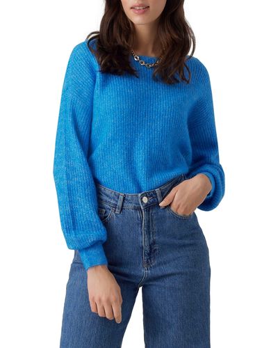 Vero Moda Ruby Boatneck Sweater - Blue