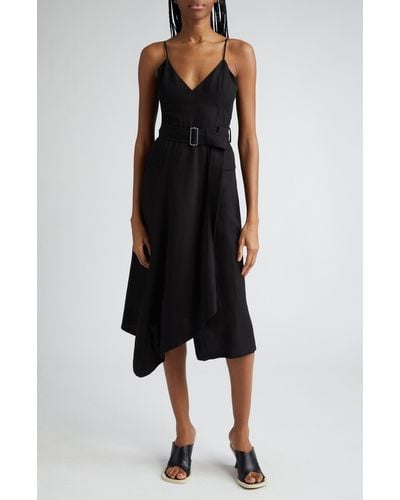 A.L.C. A. L.c. Jacquelyn Belted Asymmetric Dress - Black