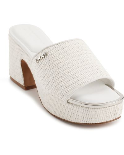 DKNY Desirae Platform Sandal - White