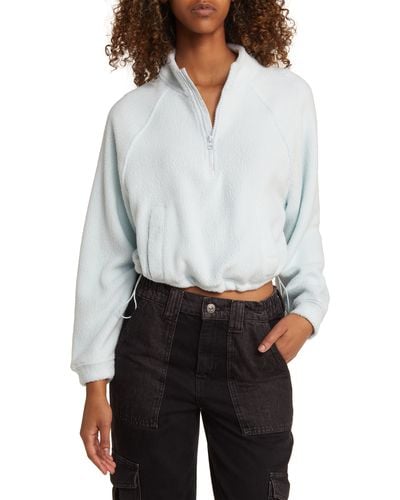 BP. Fleece Half Zip Pullover - White
