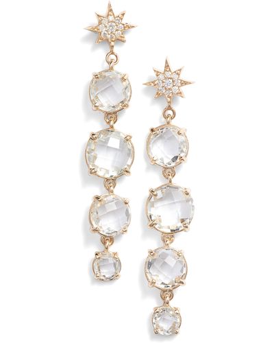 Anzie North Star Drop Earrings - White