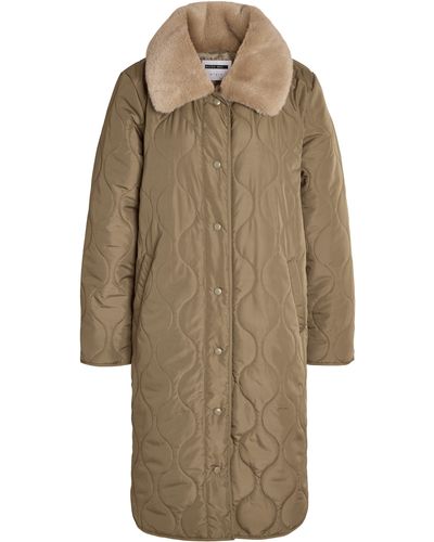 Noisy May NMTALLY LONG JACKET - Winter coat - rosin/khaki 