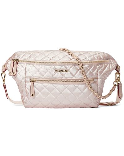 MZ Wallace Pearl Rec With Iridescent Oxford Crossbody Sling Bag in