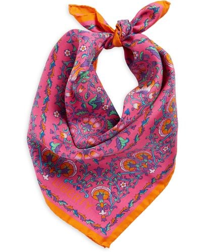 Liberty Lodden Floral Silk Scarf - Pink