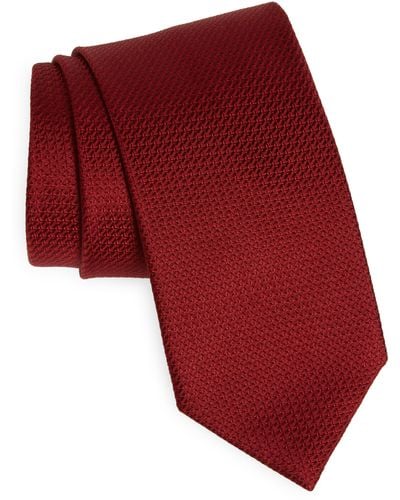 Brioni Solid Silk Tie - Red