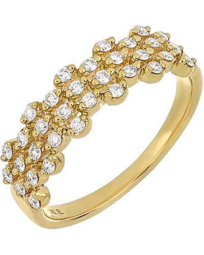 Bony Levy Rita Diamond Wide Ring - Metallic
