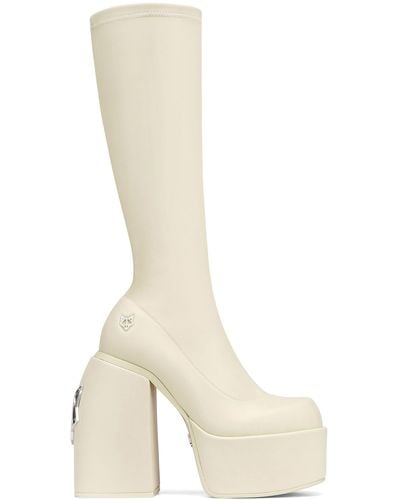 Naked Wolfe Spice Platform Tall Boot - White