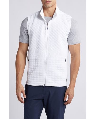 Peter Millar Orion Quilted Performance Vest - White