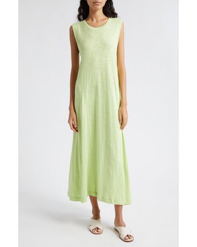ATM Sleeveless Slub Jersey Dress - Green