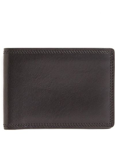 Bosca Leather Bifold Wallet - Gray