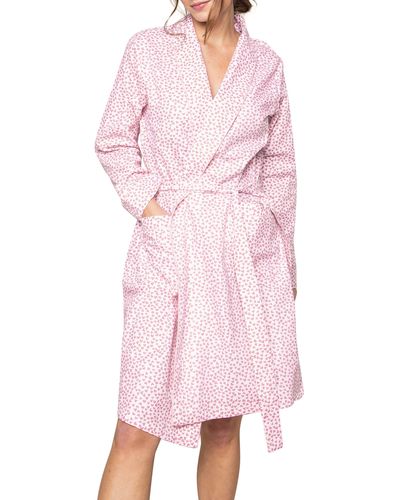 Petite Plume Sweathearts Cotton Robe - Pink