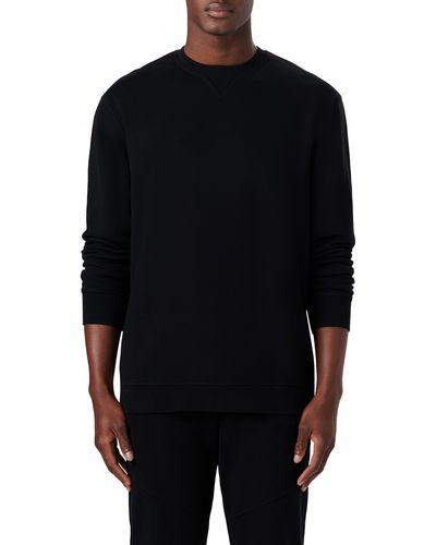 Bugatchi Comfort Crewneck Cotton Sweatshirt - Black