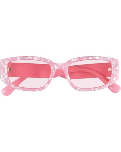 BP. 48mm Rectangular Sunglasses - Pink