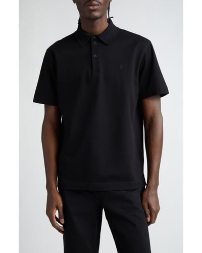 Givenchy Classic Fit 4g Logo Embroidered Cotton Piqué Polo - Black