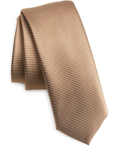 BOSS Recycled Polyester Tie - Natural