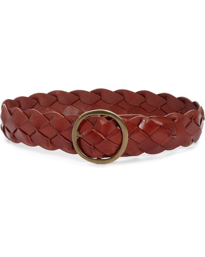 Treasure & Bond Kaylee Braided Leather Belt - Red