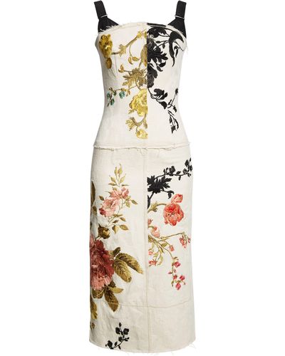 Erdem Embroidered Cotton & Silk Cocktail Dress - Multicolor