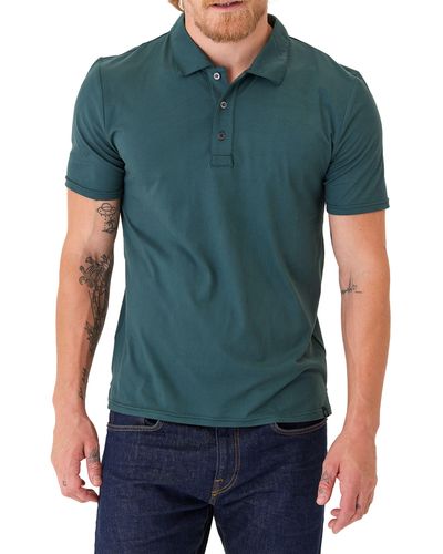Threads For Thought Henrique Luxe Jersey Polo - Green