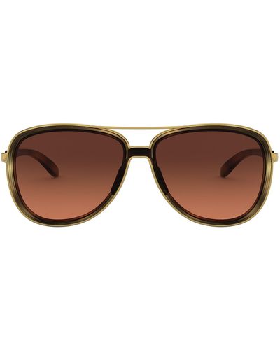 Oakley 58mm Aviator Sunglasses - Brown