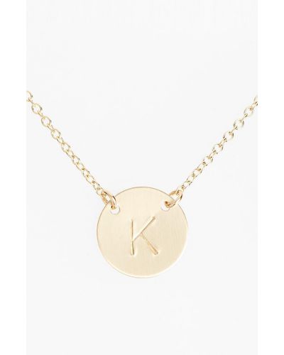 Nashelle 14k-gold Fill Anchored Initial Disc Necklace - White