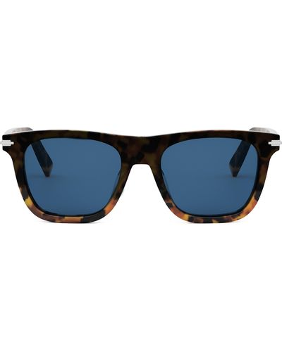 Dior 'blacksuit S13i 53mm Geometric Sunglasses - Blue