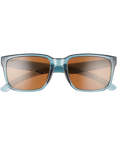Smith Headliner 55mm Polarized Rectangle Sunglasses - Brown