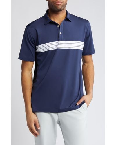 Peter Millar Clyde Performance Jersey Polo - Blue