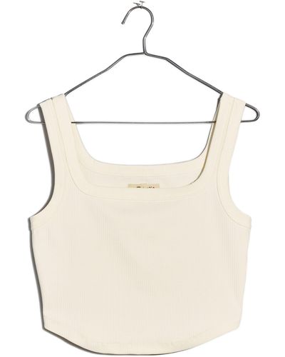 Madewell The Tailored Sleekhold Crop Tank - Natural