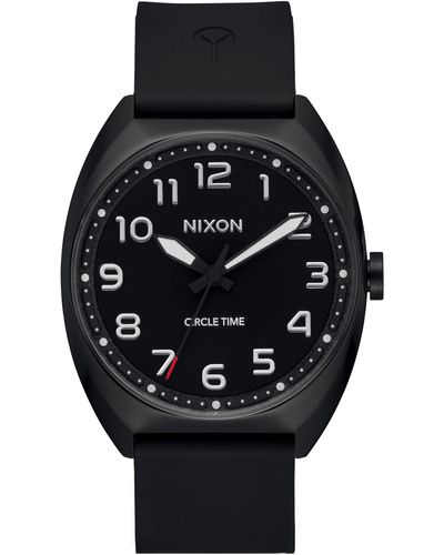 Nixon Mullet Silicone Strap Watch - Black