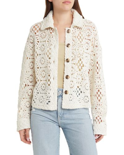 Women’s Treasure & Bond Beige 100% Cotton Jean Jacket main image 1