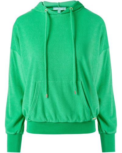Melissa Odabash Nora Drop Shoulder French Terry Cover-up Hoodie - Green