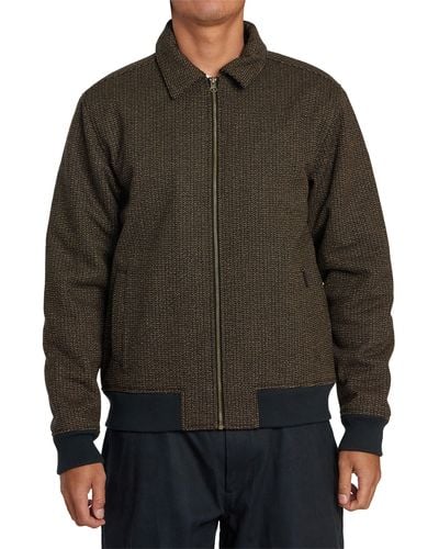 RVCA Pisco Wool Blend Zip Jacket - Brown