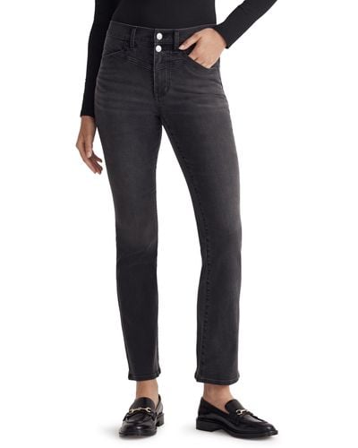 Madewell Kick Out Mid Rise Crop Jeans - Black