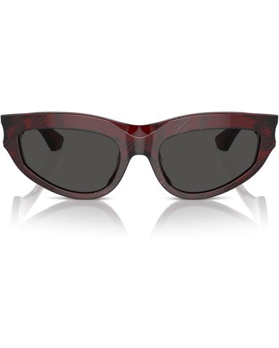 Burberry 55mm Cat Eye Sunglasses - Red